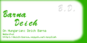 barna deich business card